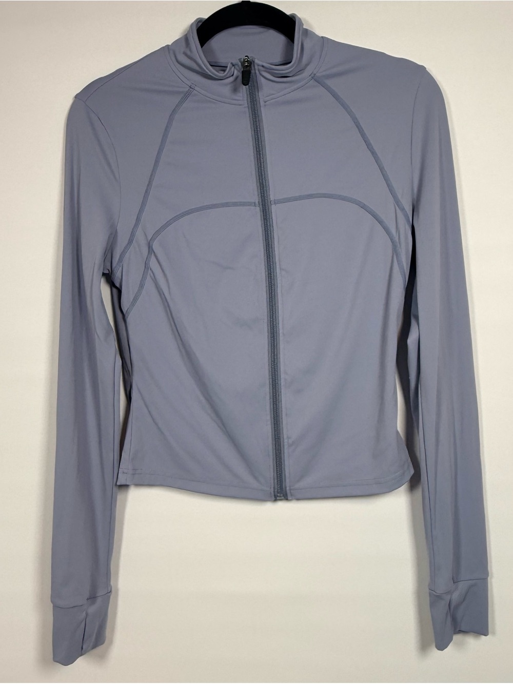 Blue Athletic Full Zip Jacket Thumb Holes Lightweight Zip-Up Women’s Size M